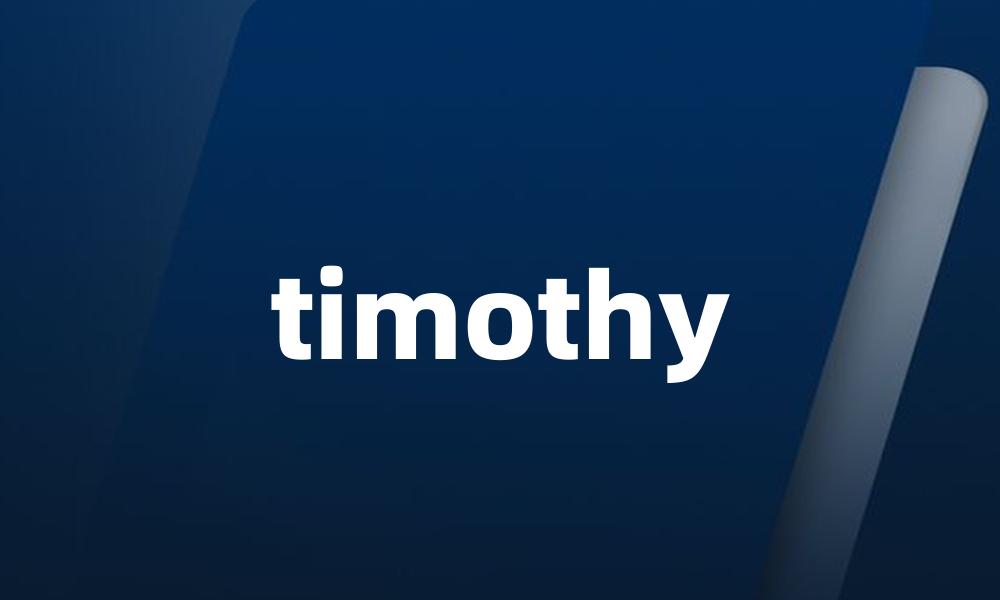 timothy