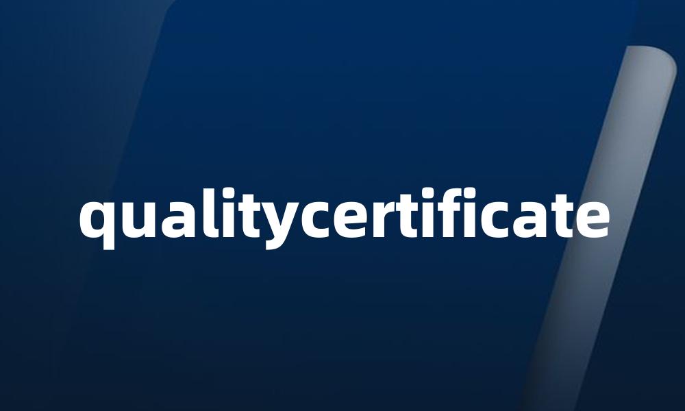 qualitycertificate