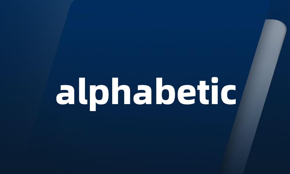 alphabetic