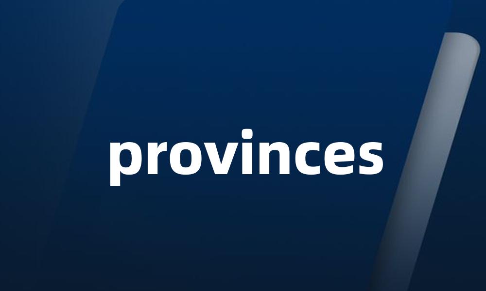 provinces