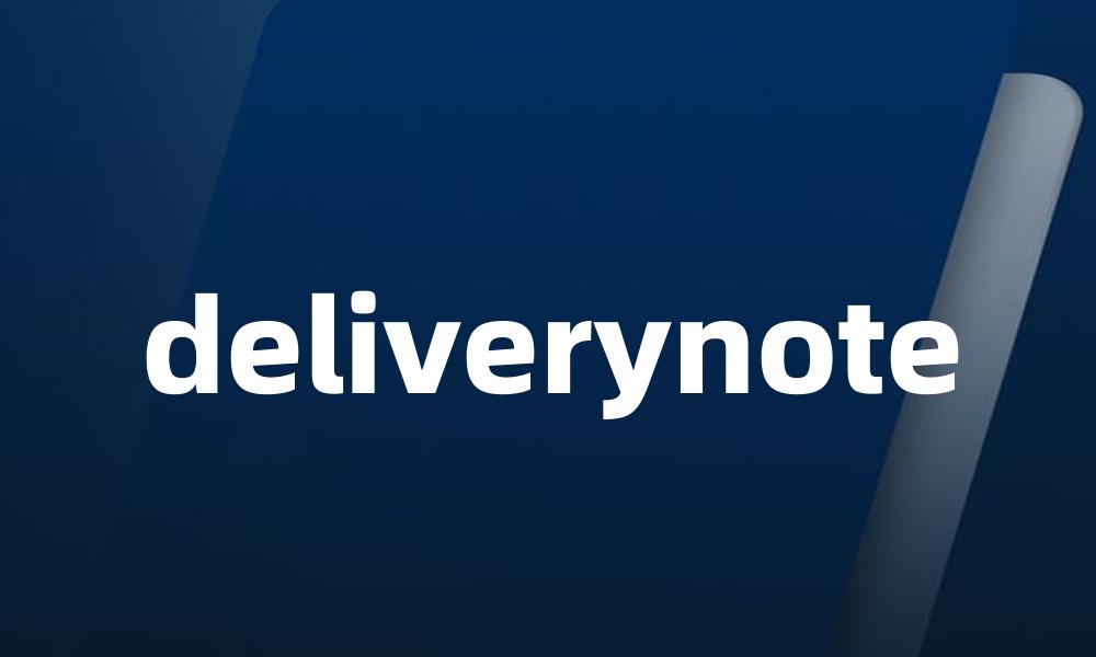 deliverynote