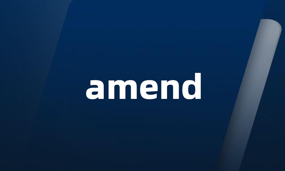 amend