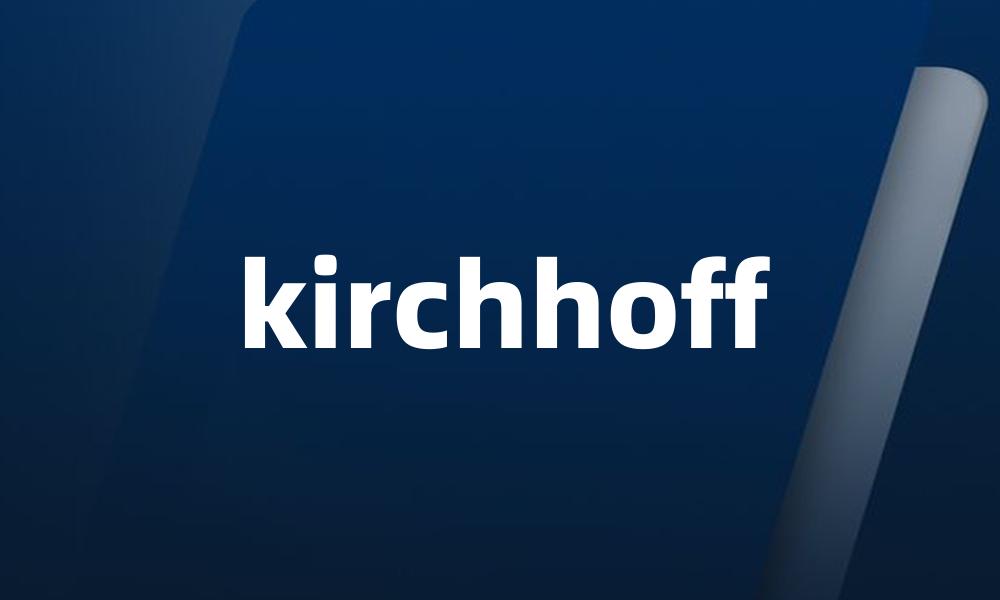 kirchhoff