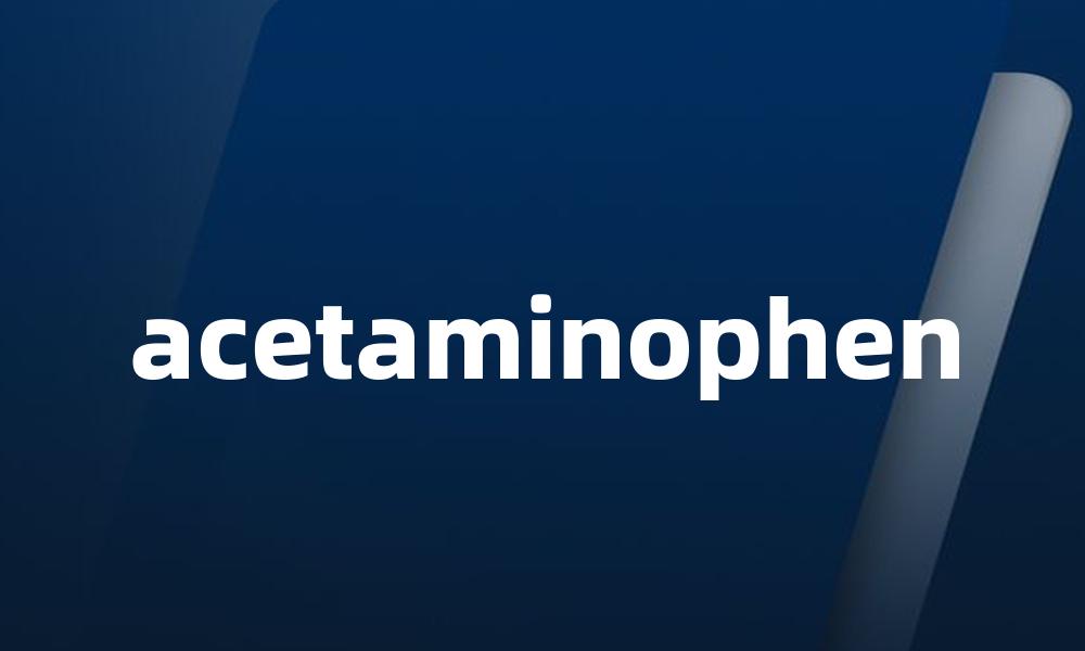 acetaminophen