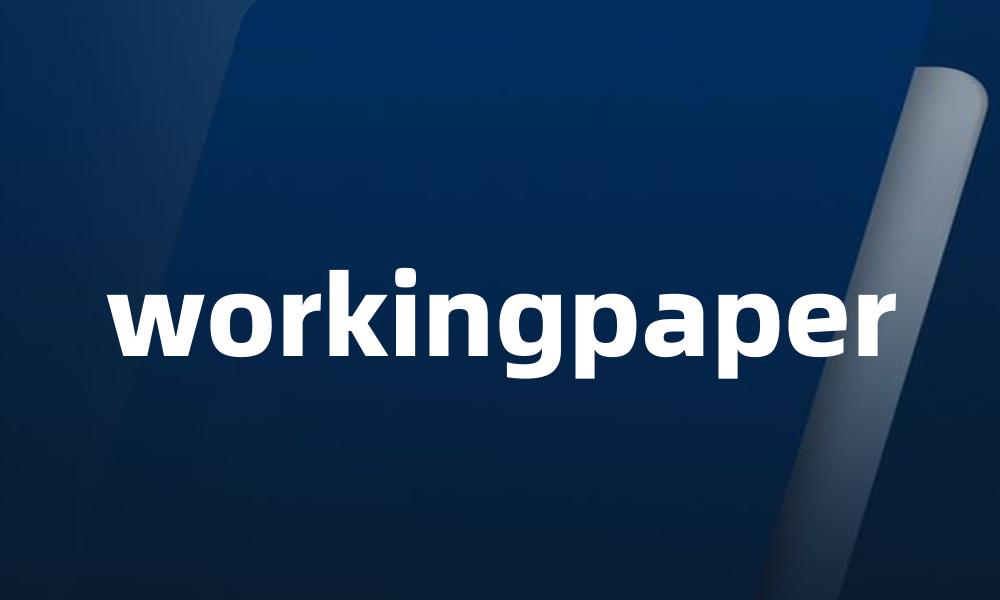 workingpaper