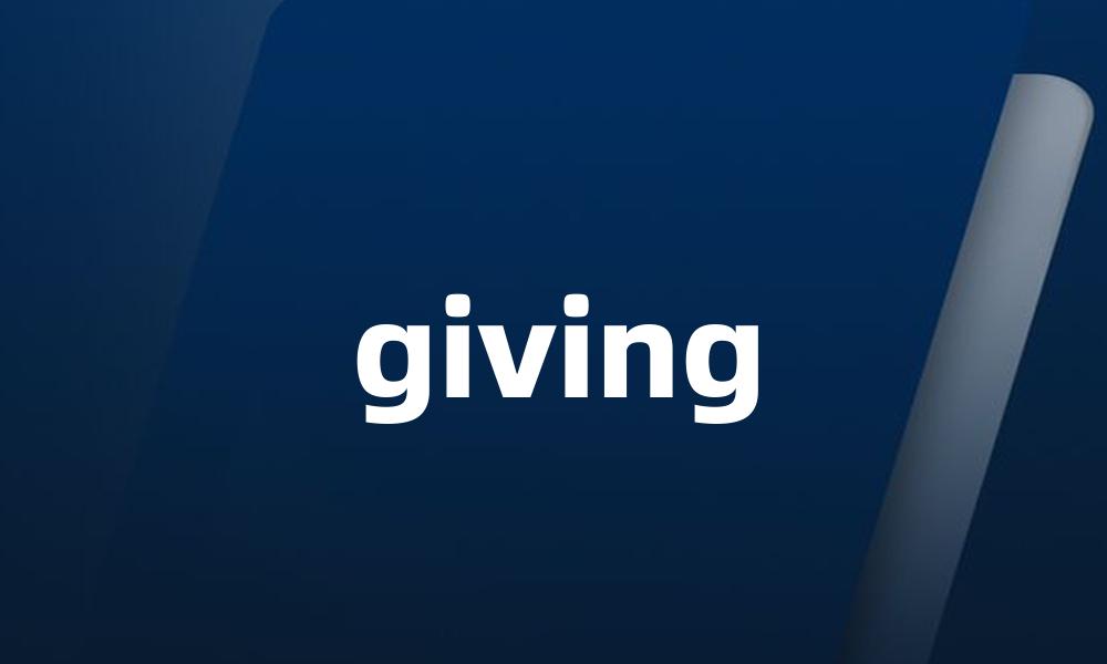 giving