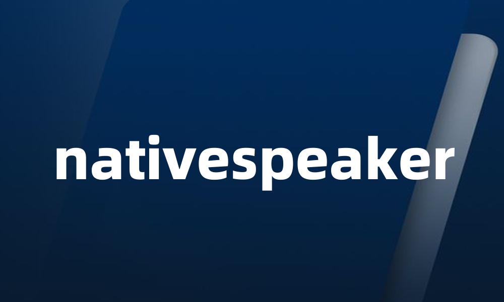 nativespeaker