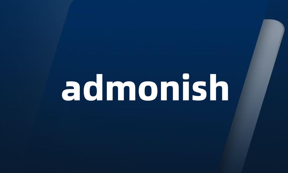 admonish