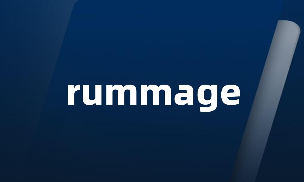 rummage