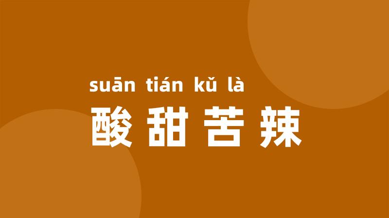 酸甜苦辣