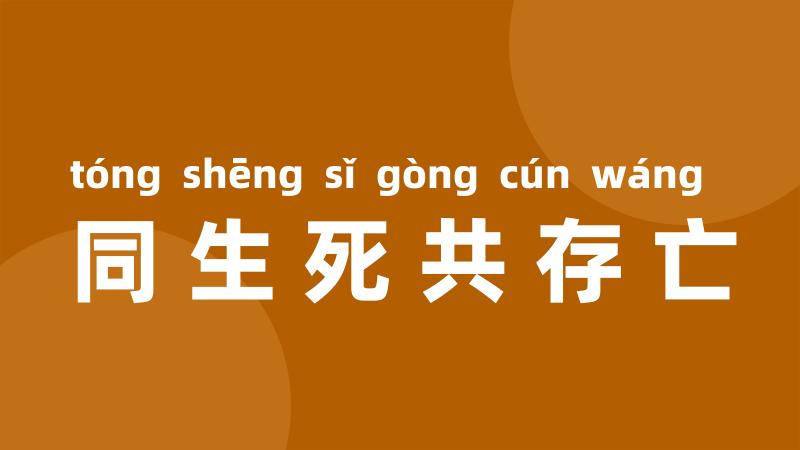 同生死共存亡