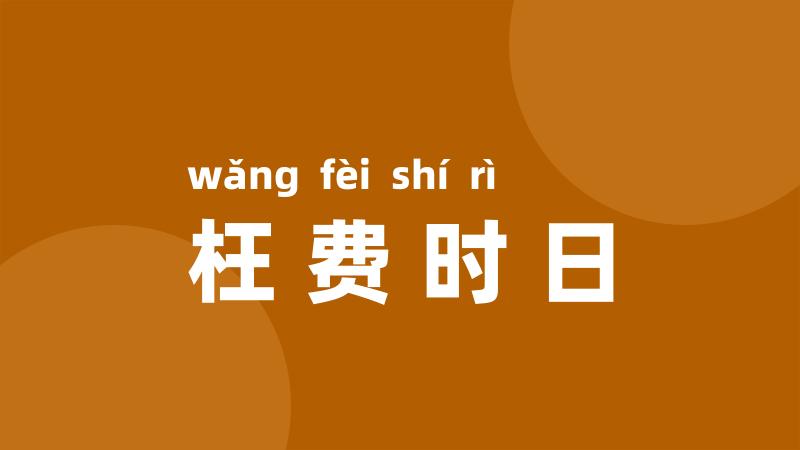 枉费时日