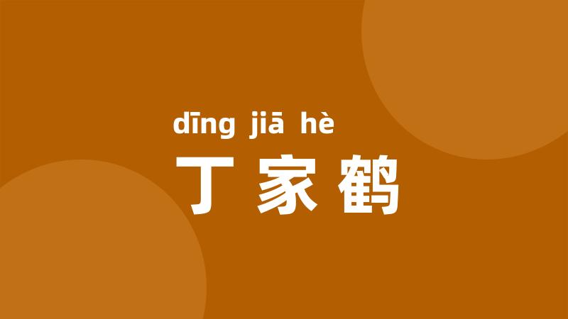 丁家鹤