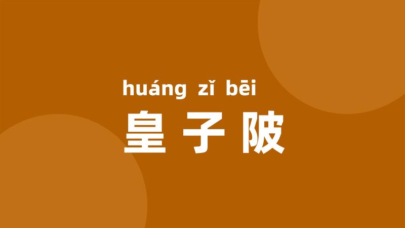 皇子陂