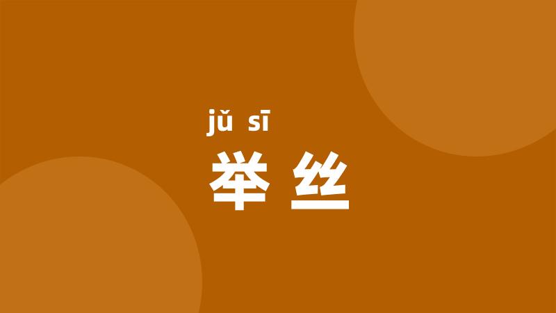 举丝