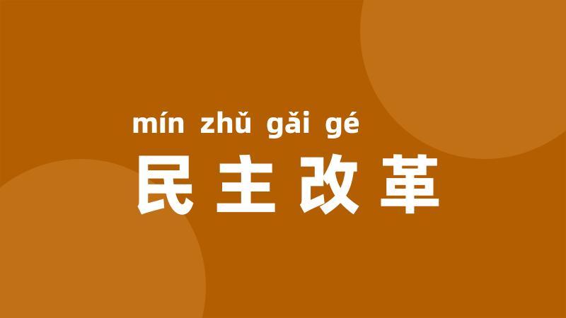 民主改革