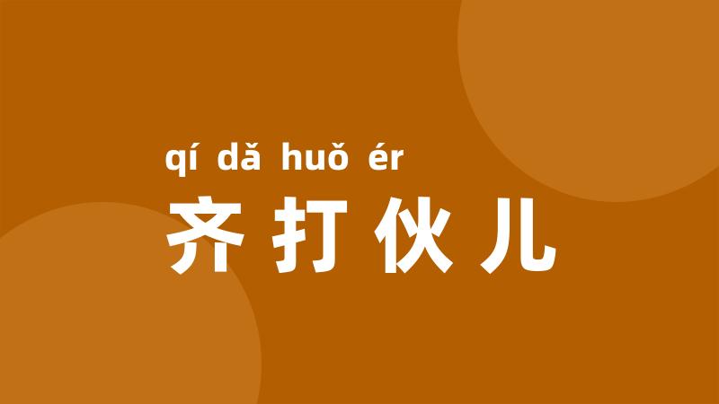 齐打伙儿