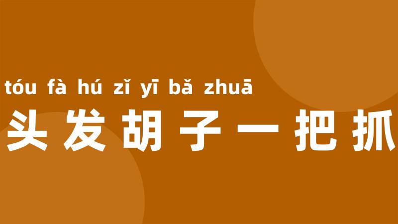 头发胡子一把抓