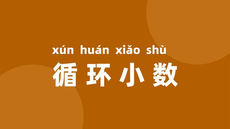 循环小数