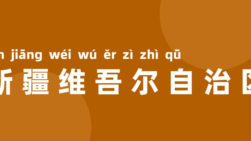 新疆维吾尔自治区