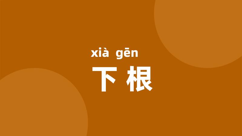 下根