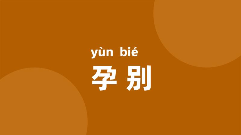 孕别