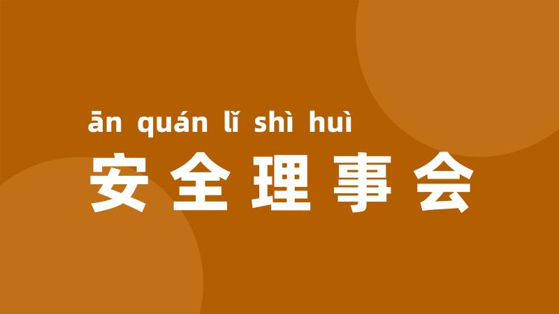 安全理事会