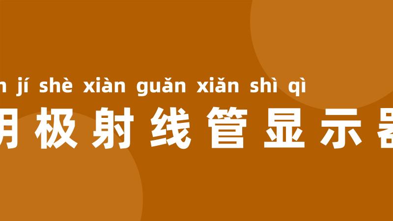 阴极射线管显示器