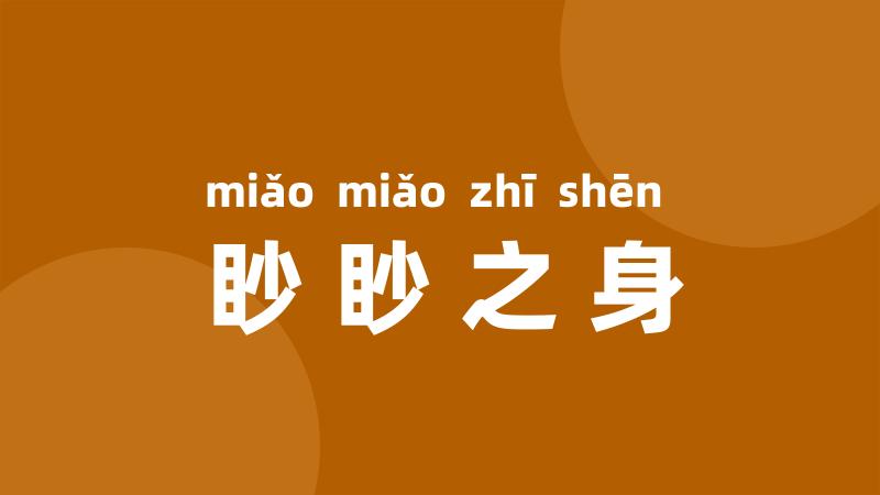 眇眇之身