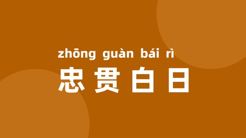 忠贯白日