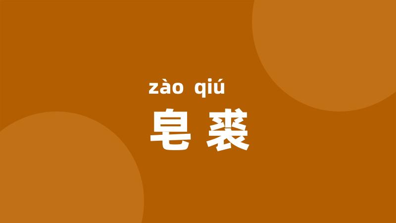 皂裘