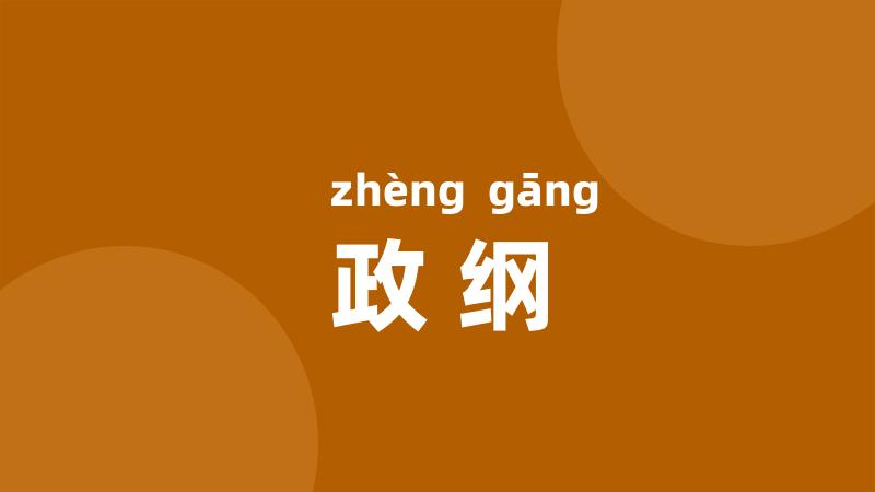 政纲