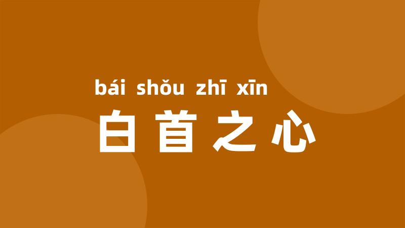 白首之心