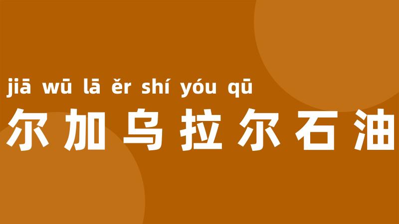 伏尔加乌拉尔石油区