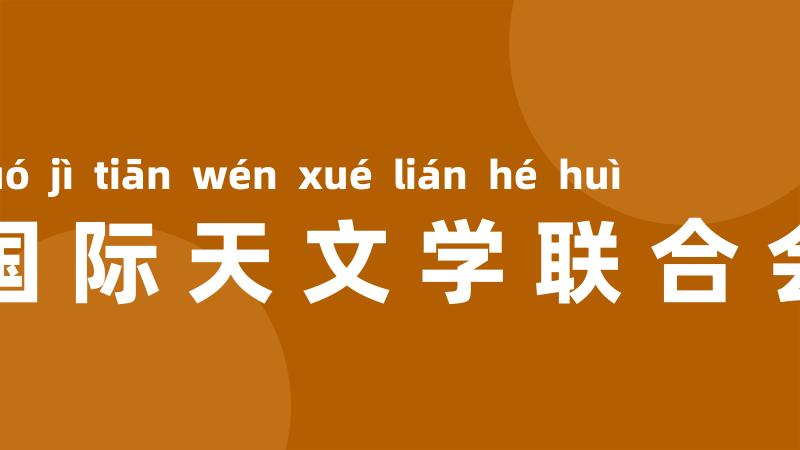 国际天文学联合会